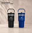 Branded Corporate Gift Set with Company Logo, 20 oz Ice Flow Tumbler, 10000mAh Light Up Built In Cable Power Bank, Premium Employee Gift Box