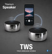Personalized Titanium Bluetooth Speaker, Custom Laser Engraved Logo, Conference Speaker Gift, Tech Team Award, Executive Desk Audio