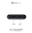Premium Employee Gift Set with Company Logo, 20 oz Ice Flow Stainless Steel Tumbler, 10000mAh MagSafe Light Up Power Bank, Charging Cable