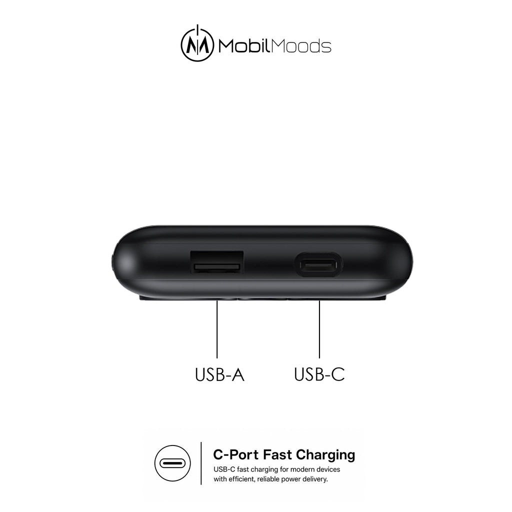 Premium Employee Gift Set with Company Logo, 20 oz Ice Flow Stainless Steel Tumbler, 10000mAh MagSafe Light Up Power Bank, Charging Cable