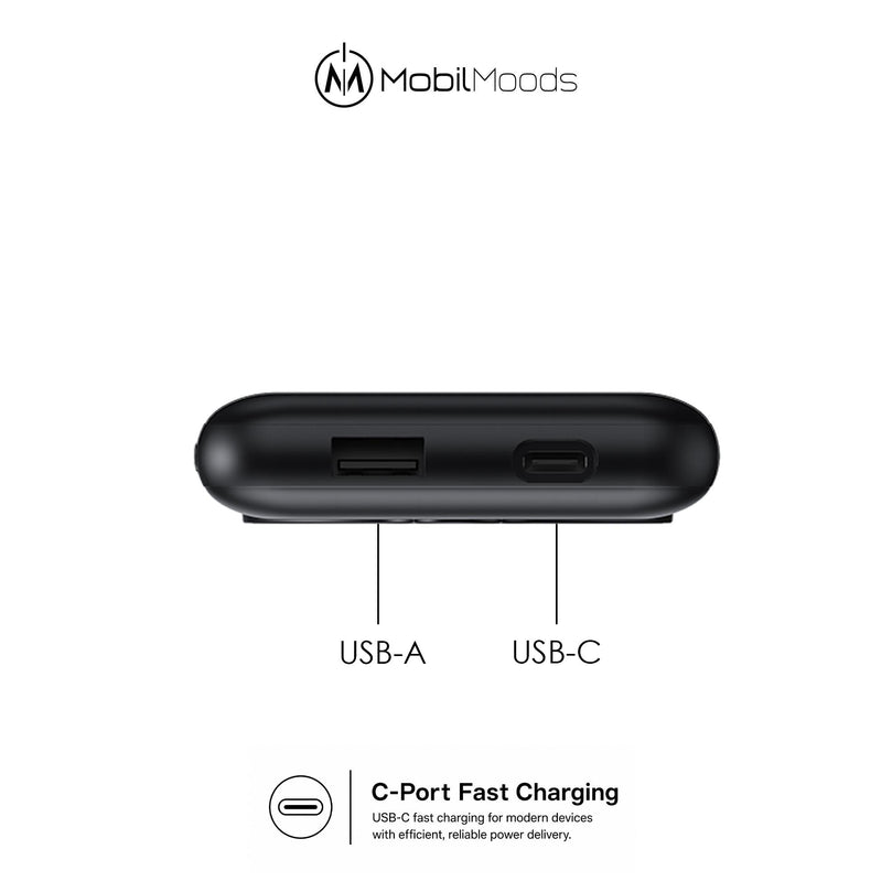 Premium Employee Gift Set with Company Logo, 20 oz Ice Flow Stainless Steel Tumbler, 10000mAh MagSafe Light Up Power Bank, Charging Cable