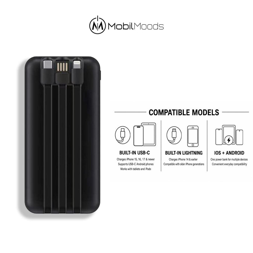 Branded Corporate Gift Set with Company Logo, 20 oz Ice Flow Tumbler, 10000mAh Light Up Built In Cable Power Bank, Premium Employee Gift Box