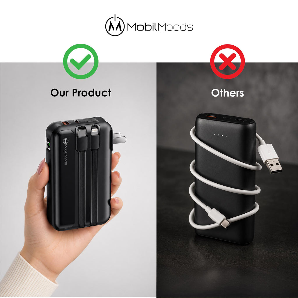 Premium Corporate Gift Box with Company Logo, 20 oz Ice Flow Tumbler, 20W PD Wall Charger Power Bank, Light Up Cable, Employee Gift Set