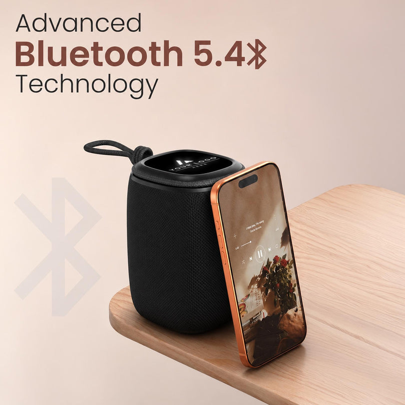 Personalized Light-Up SoundBox Speaker, Custom Logo Bluetooth 5.4 Audio, TWS Portable Speaker, Realtor Closing Gift, Tech Onboarding Kit