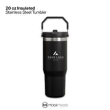 Personalized Insulated Tumbler with Handle, Custom Logo Travel Cup, Realtor Closing Gift Tumbler, Construction Crew Mug, Conference Swag