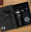 Executive Tech Gift Box, 20 oz Ice Flow Tumbler, Titanium Bluetooth 5.4 Speaker, Light Up Charging Cable, Company Logo Corporate Gift Set