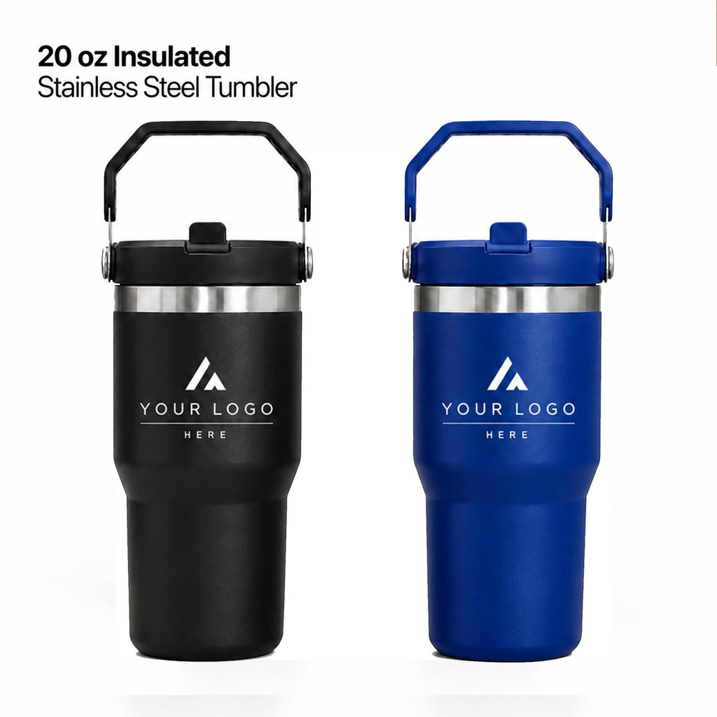 Corporate Welcome Gift Set, 20 oz Ice Flow Tumbler, 3 in 1 MagSafe Wireless Charger, Stylus Pen, Light Up Cable, Premium Company Gift Box
