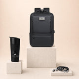 Personalized Oxford Backpack Gift Set with Thermos and Tech Accessories, Custom Logo Onboarding Package for Engineering Firms
