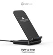 Premium Business Gift Set, 24 oz Double Wall Thermos, 10W Light Up Wireless Docking Station, Charging Cable, Company Logo Corporate Gift Box