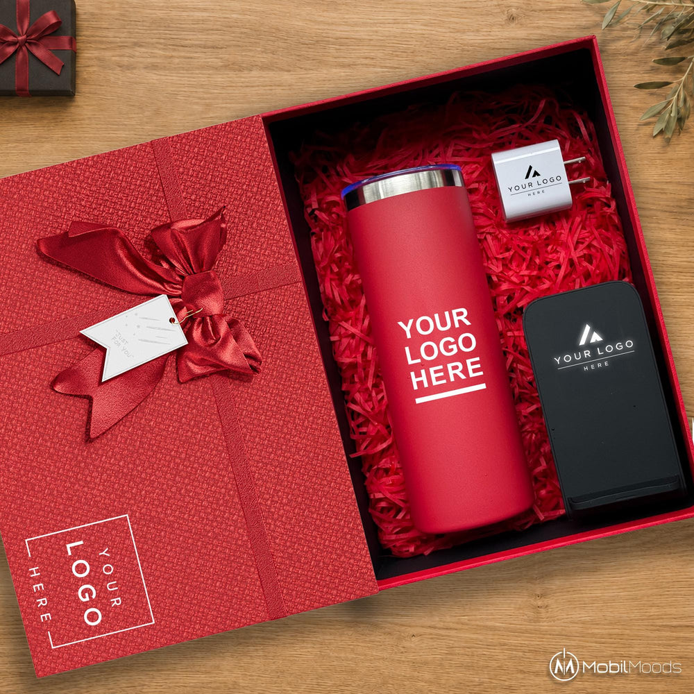 Company Christmas Gift Box, Branded Holiday Gift Set for Employees, Clients, Executives and Business Partners