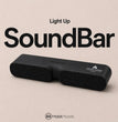 Personalized Light Up SoundBar, 20W Speaker with HDMI USB-C and SD Card, Employee Tech Gift, Client Welcome Gift SoundBar