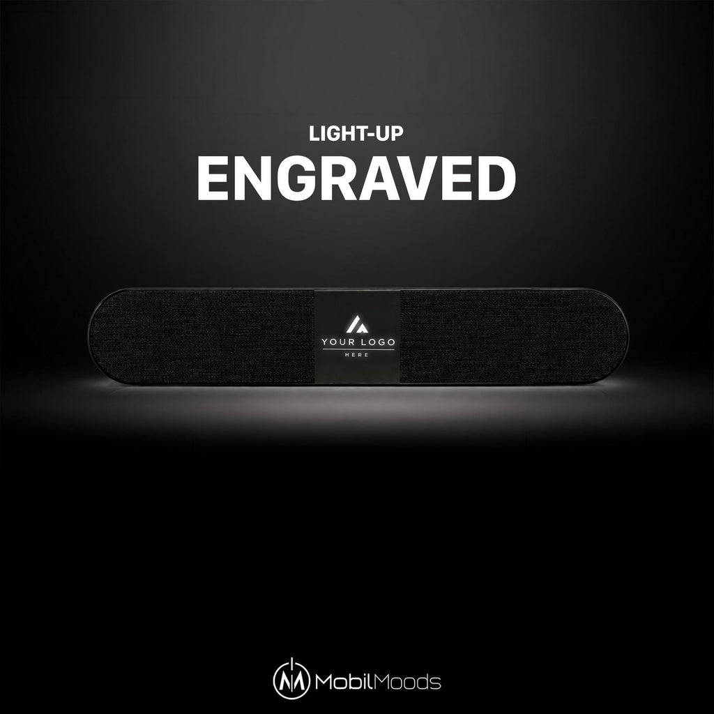 Customized Light Up SoundBar, 20W Speaker with HDMI USB-C and SD Card, Employee Tech Gift, Client Welcome Gift SoundBar