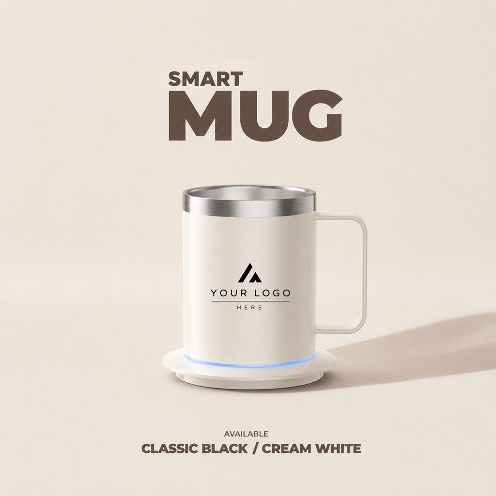 Personalized Smart Heated Mug, Custom Logo Office Coffee Cup, Employee Welcome Gift, Client Appreciation Gift, Executive Desk Mug