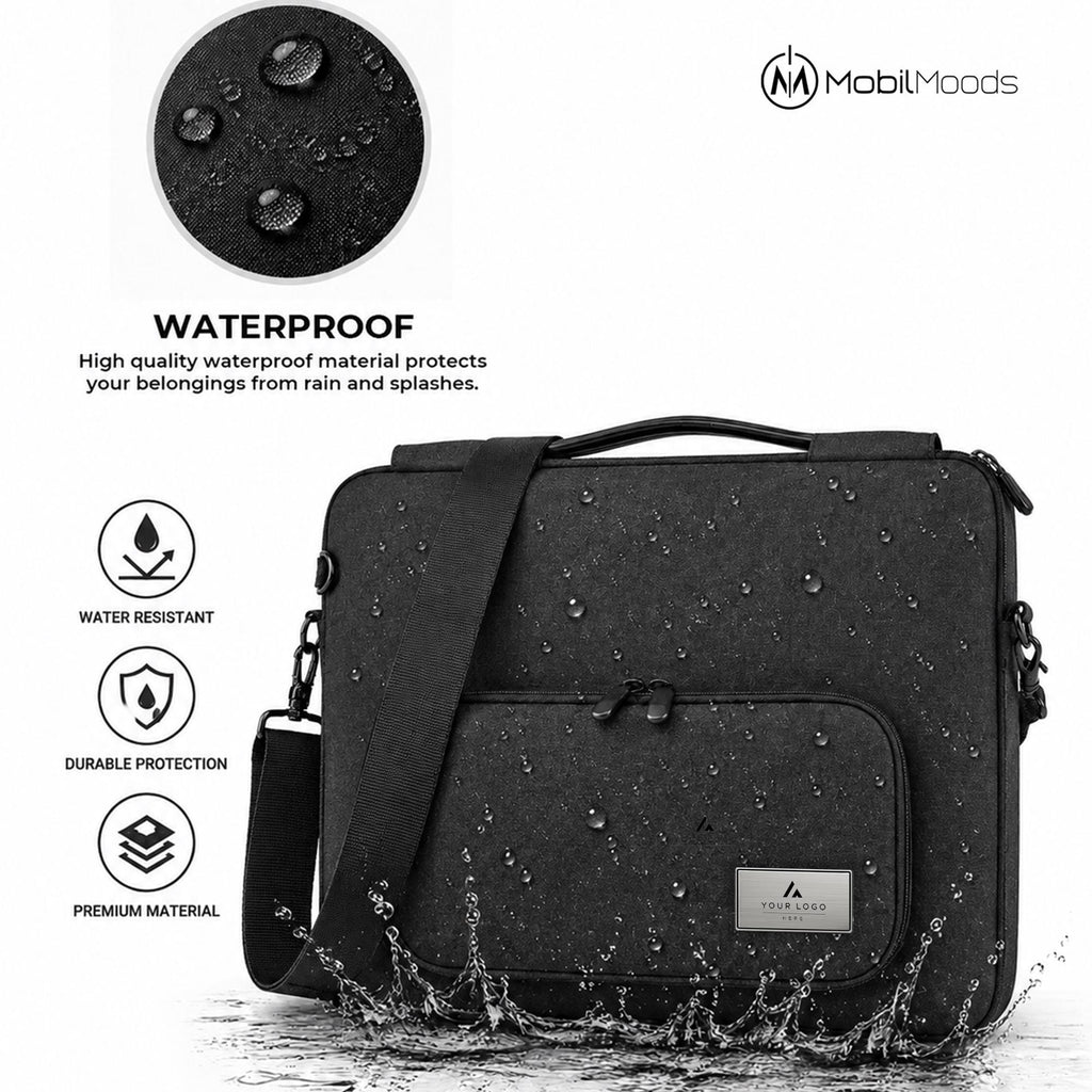 Custom 16" Laptop Sleeve Bag, Personalized Oxford Fabric Laptop Case, Tech Computer Bag, Employee Gift Laptop Bag, Corporate Tech Gift Bag