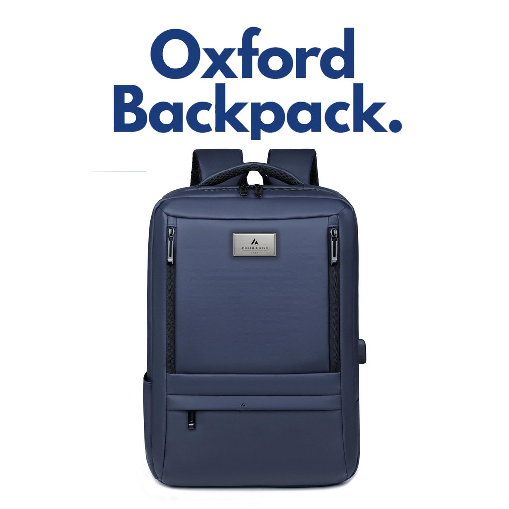 Personaized Oxford Fabric Laptop Backpack, Personalized Logo Work Bag, Tech Onboarding Backpack, Conference Travel Bag, Realtor Team Gift