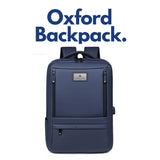 Personaized Oxford Fabric Laptop Backpack, Personalized Logo Work Bag, Tech Onboarding Backpack, Conference Travel Bag, Realtor Team Gift