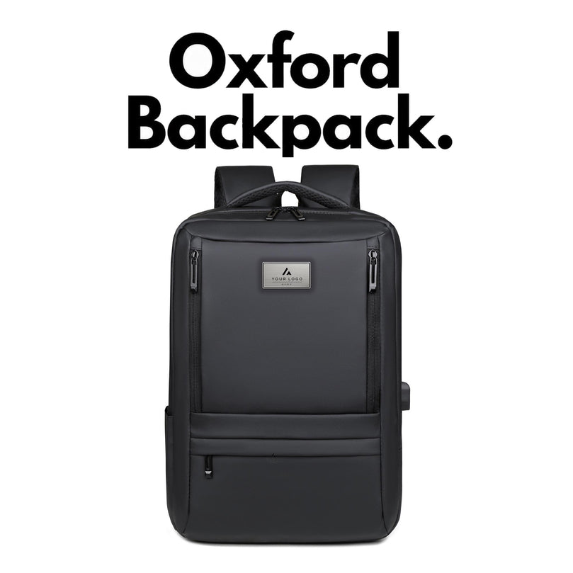 Customized Oxford Fabric Laptop Backpack, Personalized Logo Work Bag, Tech Onboarding Backpack, Conference Travel Bag, Realtor Team Gift