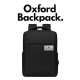 Personalized Oxford Fabric Laptop Backpack, Custom Metal Logo Work Bag, Tech Onboarding Backpack, Conference Travel Bag, Realtor Team Gift