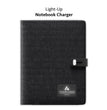 Executive Corporate Gift Box, 5000mAh Light Up Portfolio Charger, Titanium Bluetooth Speaker, Stylus Touch Pen, Charging Cable, Company Gift