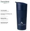 Branded Employee Gift Set, 18 oz Premium Stainless Steel Tumbler, Stylus Touch Pen, Light Up Charging Cable, Company Logo Corporate Gift Box