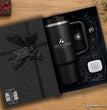 Personalized Corporate Gift Box, Custom Gift Set with Company Logo, Branded 30 oz Insulated Tumbler, ANC Earbuds, Light Up Charger Gift Box