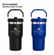 Executive Tech Gift Box, 20 oz Ice Flow Tumbler, Titanium Bluetooth 5.4 Speaker, Light Up Charging Cable, Company Logo Corporate Gift Set