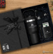 Company Logo Gift Set, 20 oz Ice Flow Stainless Steel Tumbler, MagSafe Phone Wallet, Light Up Charging Cable, Premium Corporate Gift Box
