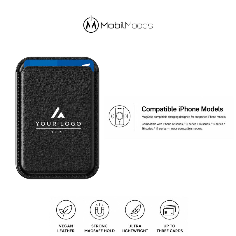 Company Logo Gift Set, 20 oz Ice Flow Stainless Steel Tumbler, MagSafe Phone Wallet, Light Up Charging Cable, Premium Corporate Gift Box