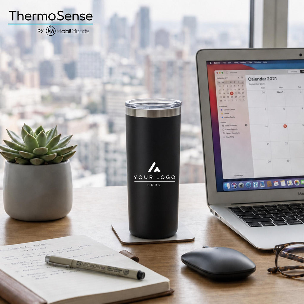 Premium Employee Gift Box, Custom 16 oz Insulated Tumbler, Bluetooth 5.4 Light Up Speaker, Charging Cord, Company Logo Corporate Gift Set