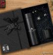 Executive Company Gift Box, Custom 16 oz Smart Thermos, Bluetooth 5.4 Light Up Speaker, Charging Cord, Branded Corporate Employee Gift Set