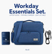 Executive Laptop Sleeve Gift Set, 16 Inch Laptop Bag, 10000mAh Titanium MagSafe Power Bank, Light Up Charging Cord, Corporate Employee Gift