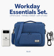 Premium Laptop Sleeve Gift Set, 16 Inch Laptop Bag, 10000mAh Titanium MagSafe Power Bank, Light Up Charging Cord, Corporate Employee Gift