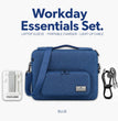 Employee Laptop Gift Set, 16 Inch Laptop Sleeve, Adjustable Phone Stand, Light Up Multi Charging Cord, Company Logo Corporate Welcome Gift