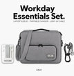 Custom Employee Laptop Gift Set, 16 Inch Laptop Sleeve, Adjustable Phone Stand, Light Up Charging Cord, Company Logo Corporate Welcome Gift