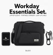 Branded Laptop Sleeve Gift Set, 16 Inch Laptop Bag, 10000mAh Light Up MagSafe Power Bank, Charging Cord, Company Logo Corporate Gift Set