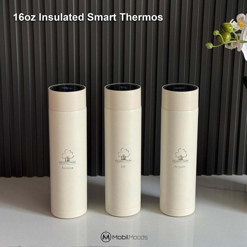 Custom Smart Thermos with Temperature Display, Custom Logo Corporate Gift, Employee and Client Appreciation Bottle, Company Conference Swag