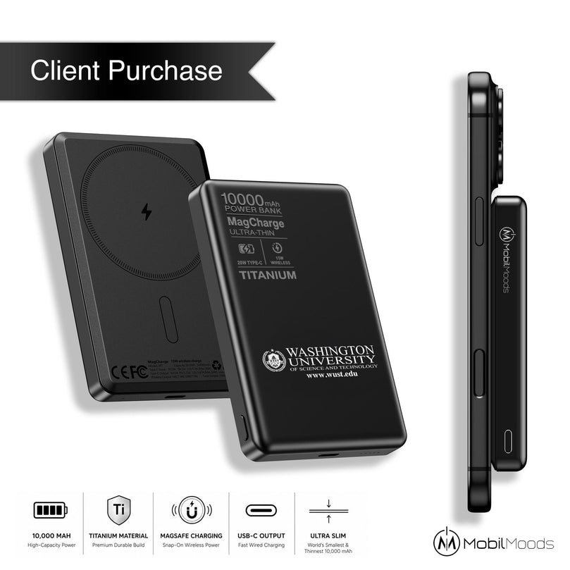 Custom MagSafe Charger for Corporate Gifts, Custom Portable Charger for Business Gifts, Bulk Order Personalized Chargers for Events