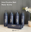 Custom 24 oz Stainless Steel Water Bottle, Custom Company Logo Chug Lid Flask, Bulk Team Event Gift, Employee and Client Merchandise