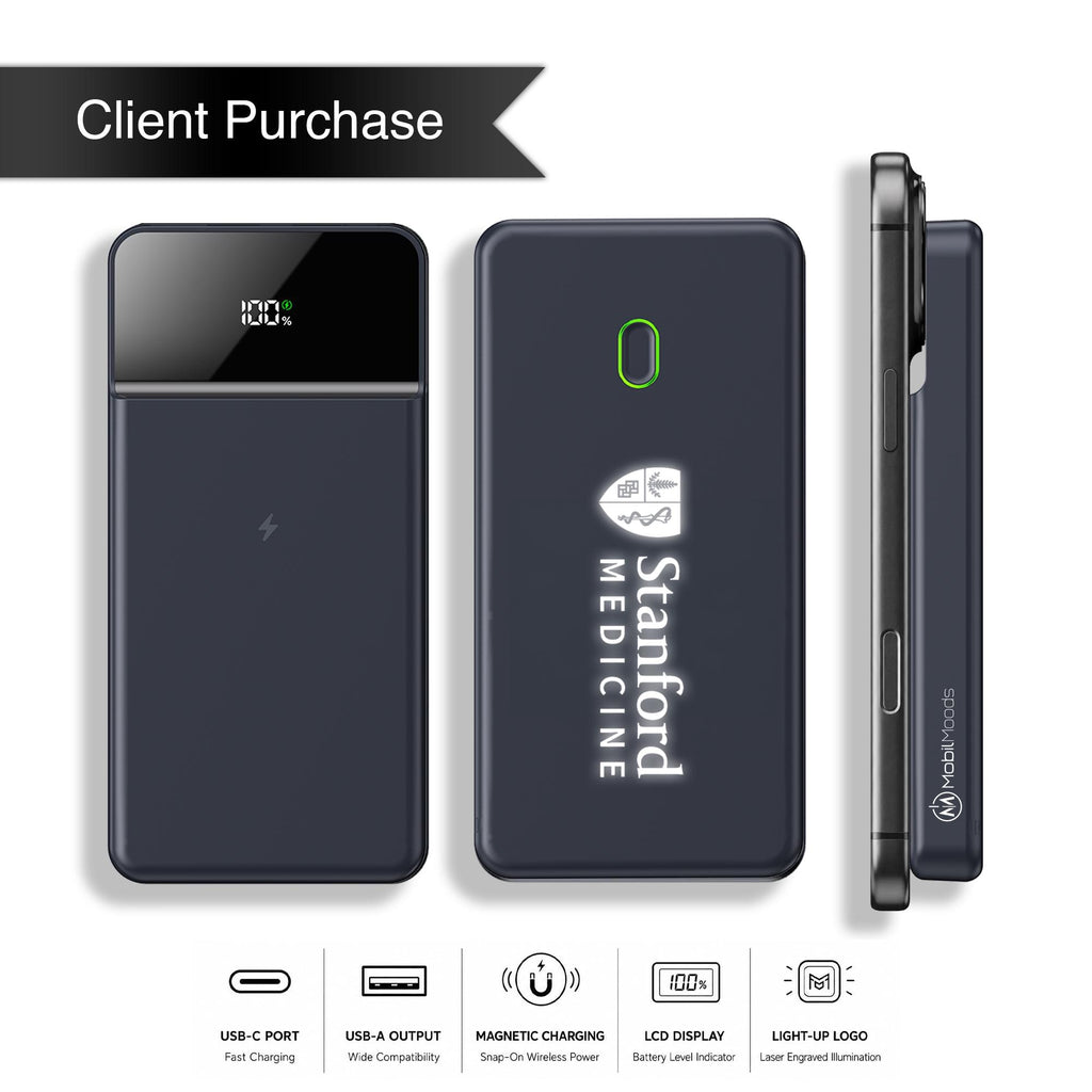 Custom Light-Up MagSafe Charger for Corporate Gifts, Custom Portable Charger for Business Gifts, Bulk Order Personalized Chargers for Events