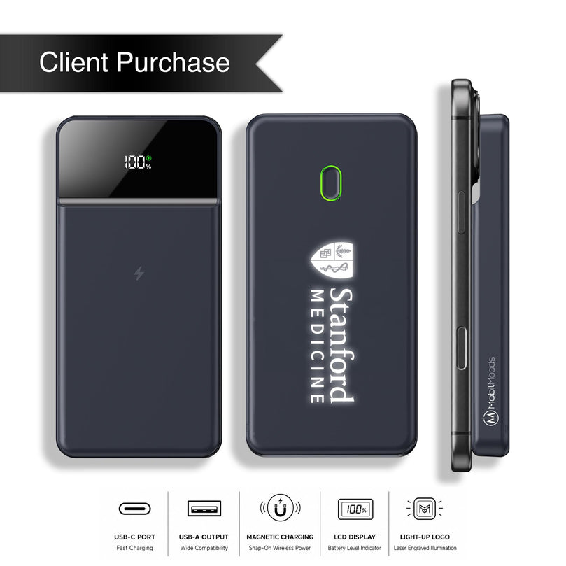 Custom Light-Up MagSafe Charger for Corporate Gifts, Custom Portable Charger for Business Gifts, Bulk Order Personalized Chargers for Events